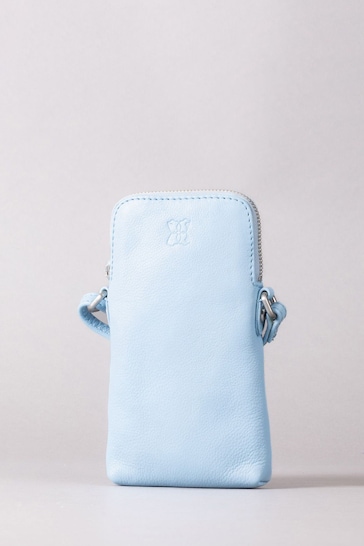 Lakeland Leather Blue Coniston Leather Cross-Body Phone Pouch