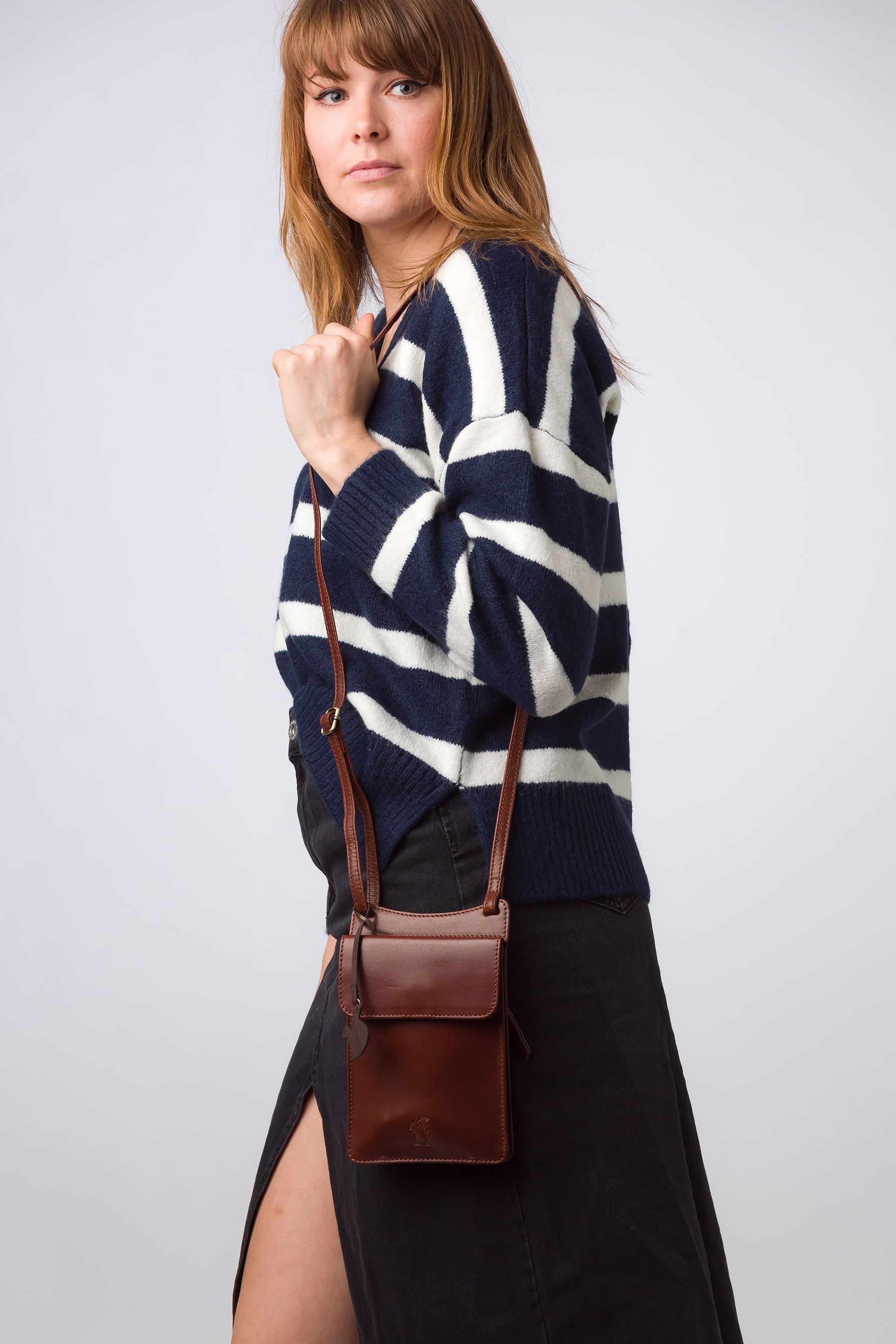 Buy Conkca Milly Leather Cross Body Phone Black Bag from the Next UK online shop