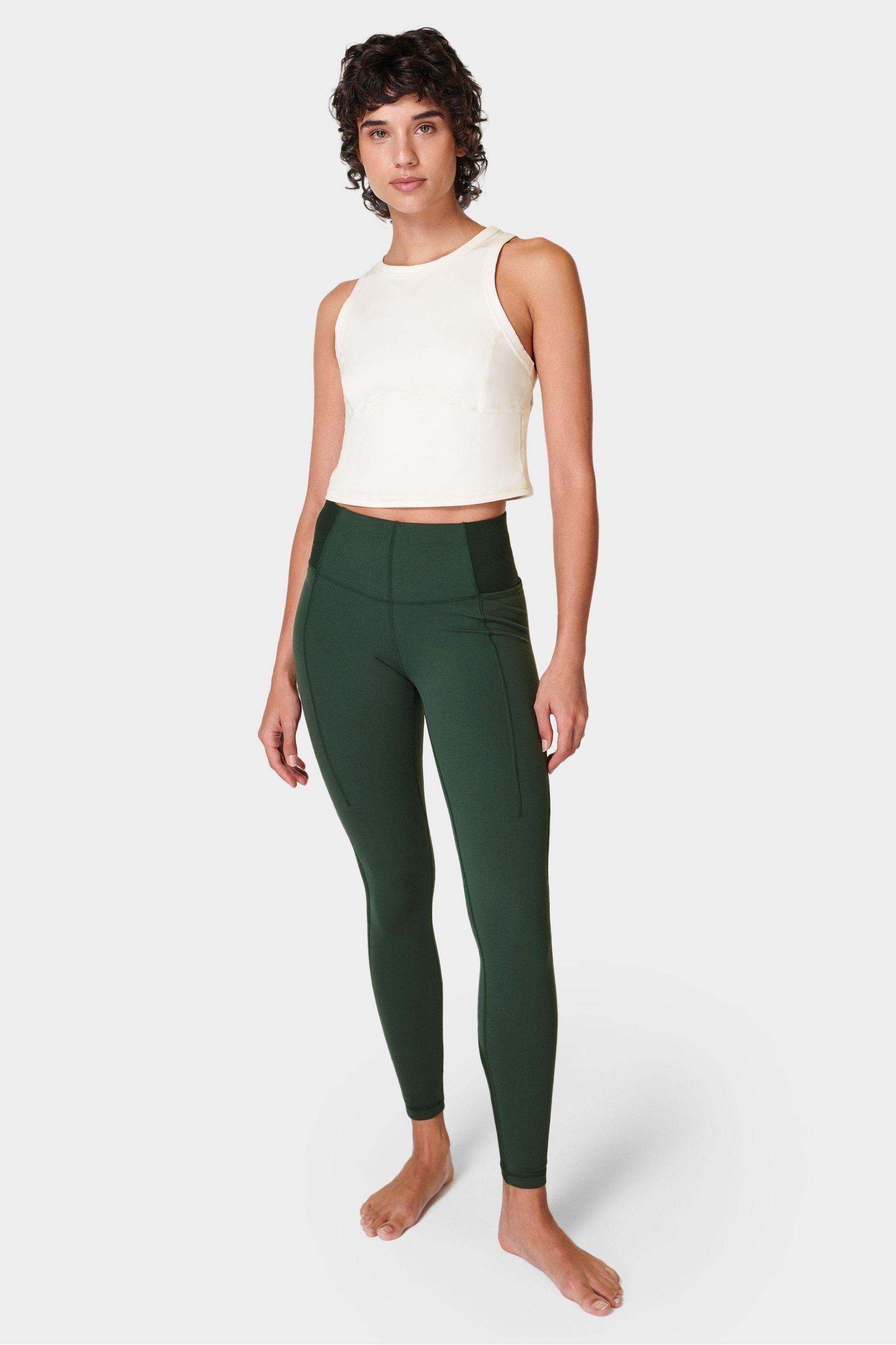 Buy Sweaty Betty Green Supersoft Rib Yoga Leggings from the Next UK online shop