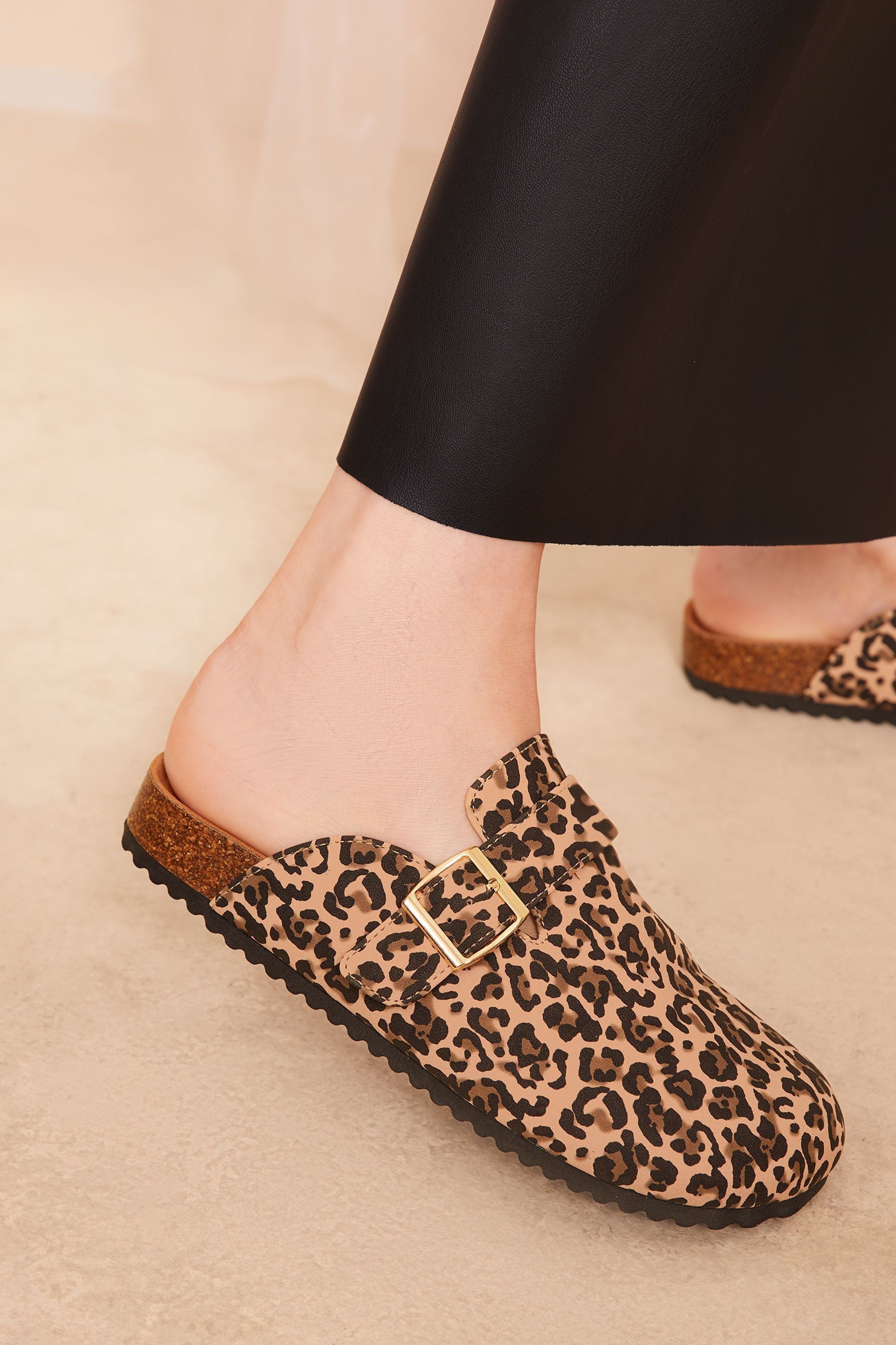 Birkenstock boston leopard hot sale