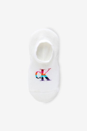 Calvin Klein White Womens Footie Socks