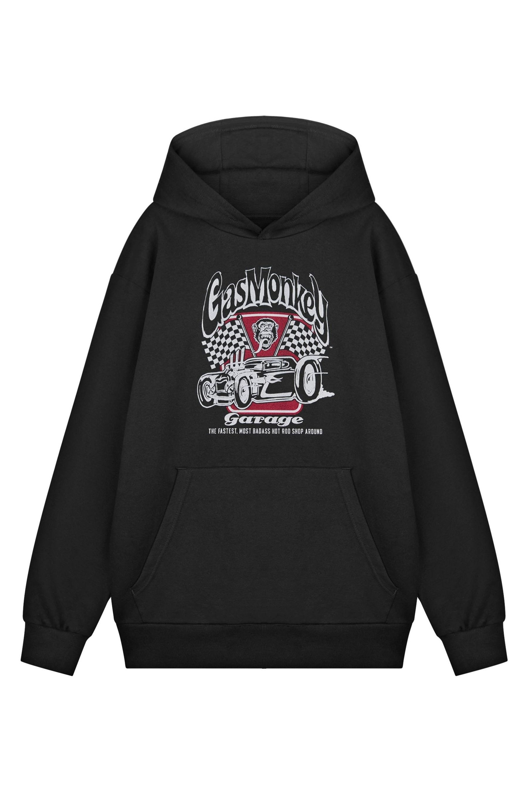 Buy Vanilla Underground Black Mens 100 Cotton Gas Monkey Licensed Hoodie from the Next UK online shop