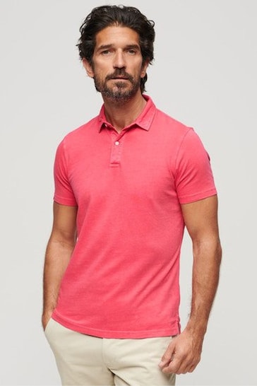 Superdry Red Jersey Polo Shirt