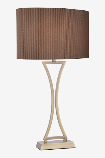 Dar Lighting Brass Oporto Wavy Table Lamp