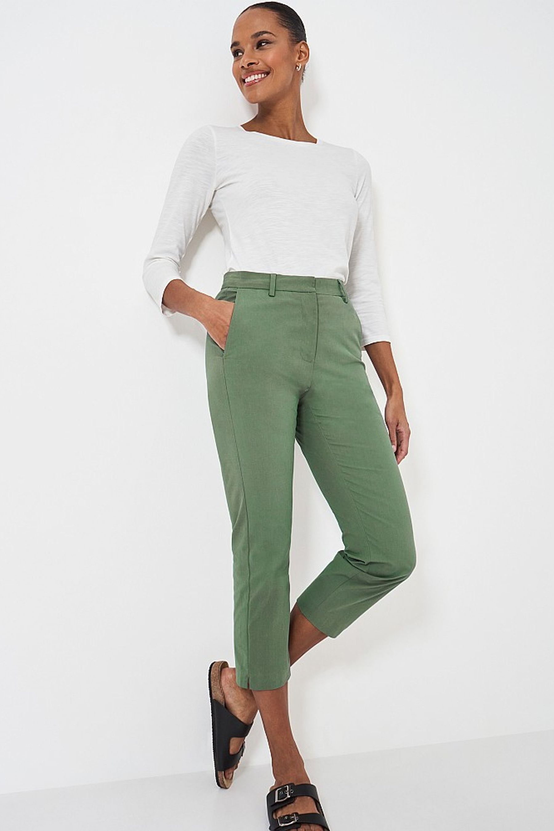Crew clothing cropped trousers hotsell