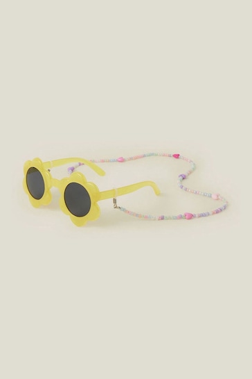 Angels By Accessorize Girls Pink Flower Sunglasses with Case