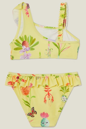 Angels By Accessorize Girls Yellow Floral Print Bikini