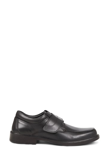 Pavers Leather Touch Fasten Black Shoes