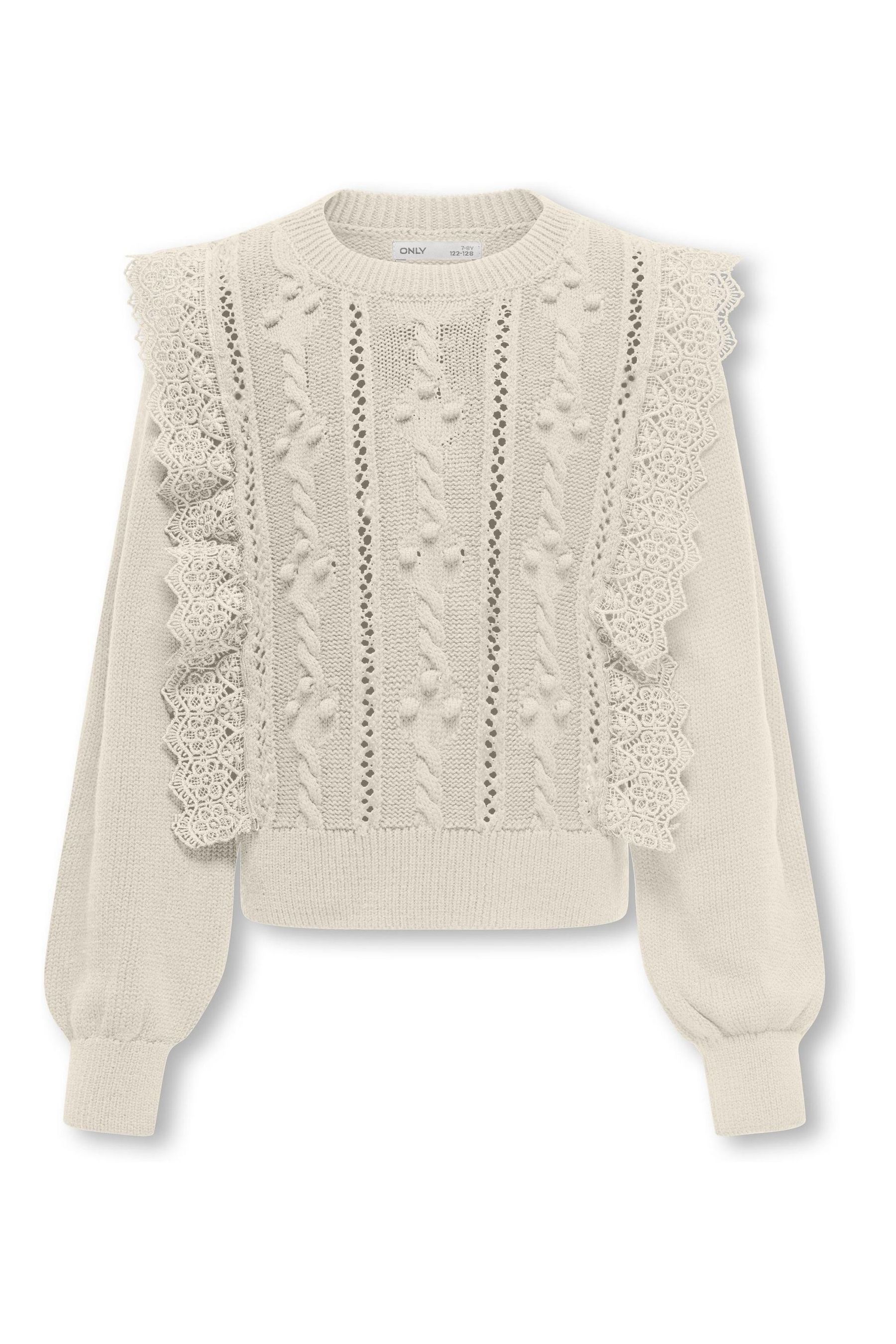 Cream frill jumper new arrivals