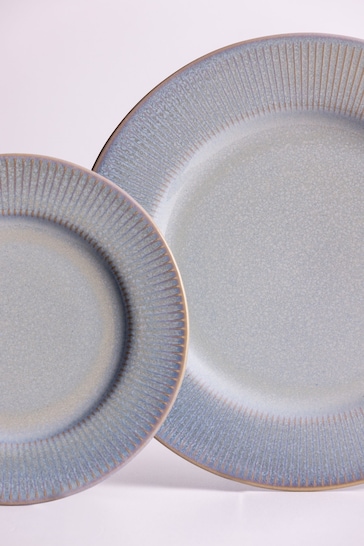 Mason Cash Grey Set of 4 Reactive  Linear Side Plates 21cm