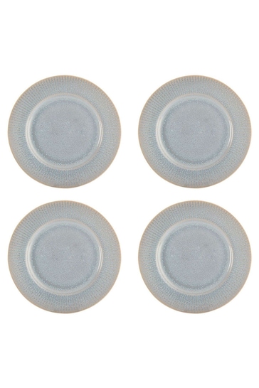 Mason Cash Grey Reactive Linear Dinner 27cm Plates Set of 4