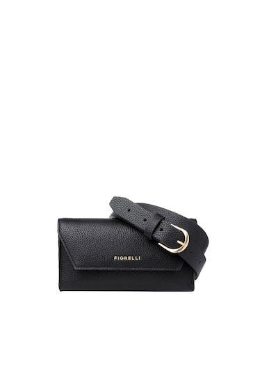 Fiorelli Margot Black Belt Bag With Flap