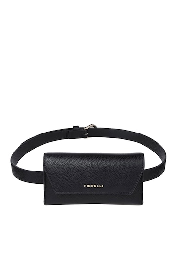 Fiorelli Margot Black Belt Bag With Flap