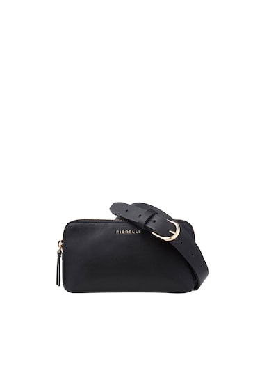 Fiorelli Lottie Zip Top Belt Black Bag