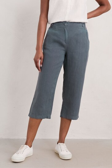 Seasalt Cornwall Grey Petite Brawn Point Crops Trousers