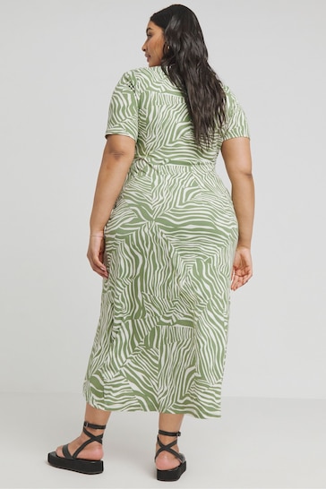 Simply Be Green Supersoft Jersey Wrap Dress