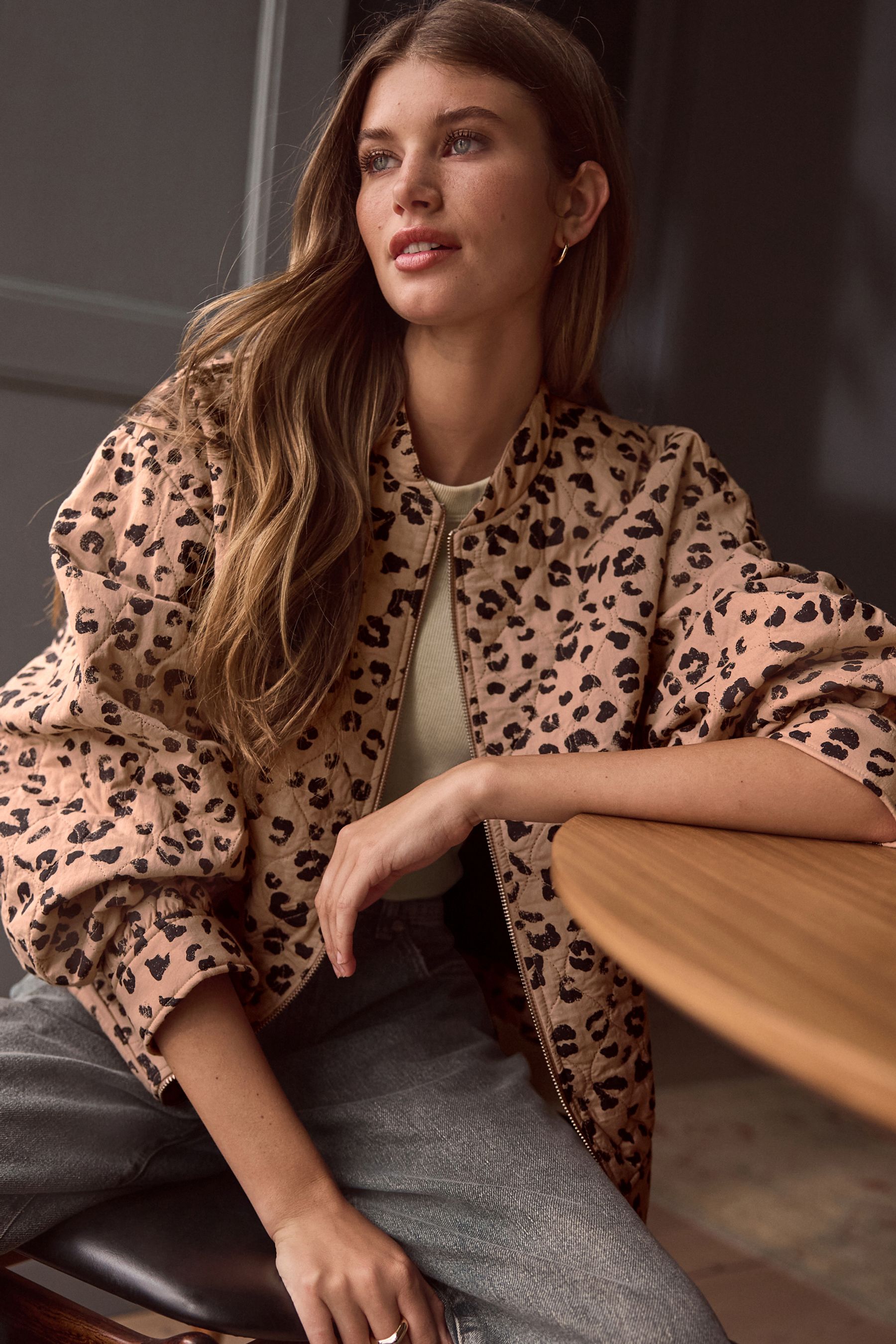Buy Animal Print Quilt Bomber Jacket from the Next UK online shop