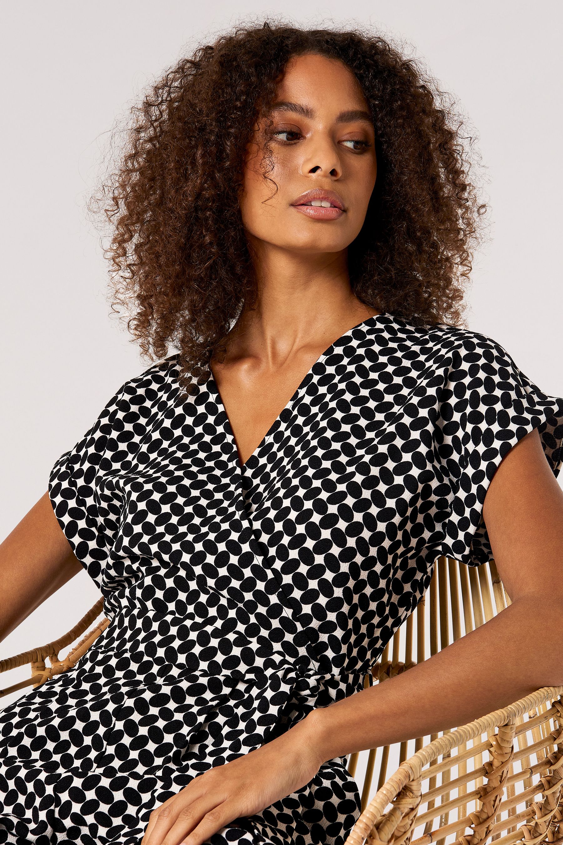 Apricot egg print dress sales