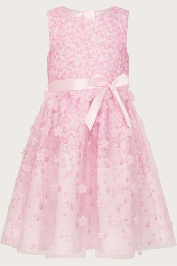 Monsoon Pink Petalina 3D Scuba Dress