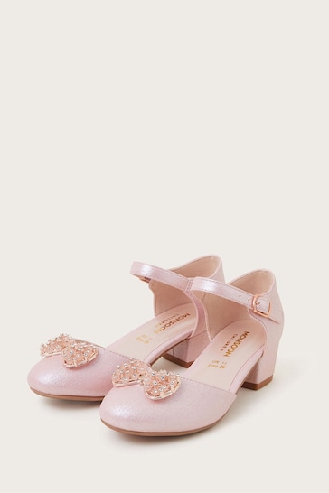 Monsoon Pink Flower Bow Two Part Heels