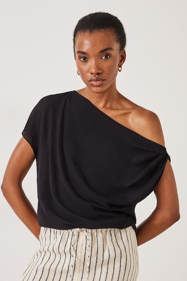 Hush Black Grace Asymmetric Top