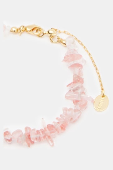 Hush Pink Sunstone Healing Stone Bracelet