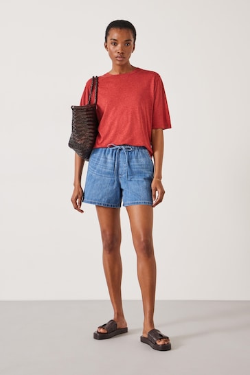 Hush Blue Betty Denim Pull Shorts