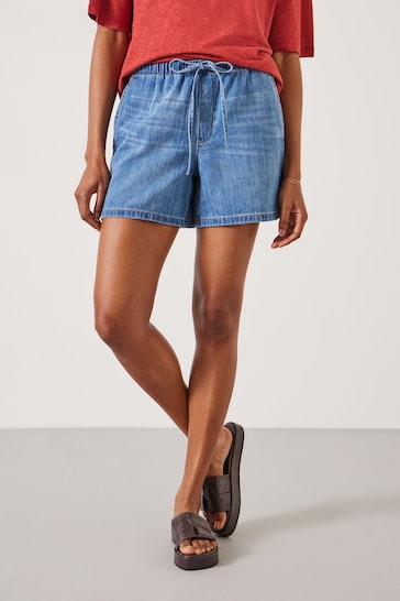 Hush Blue Betty Denim Pull Shorts