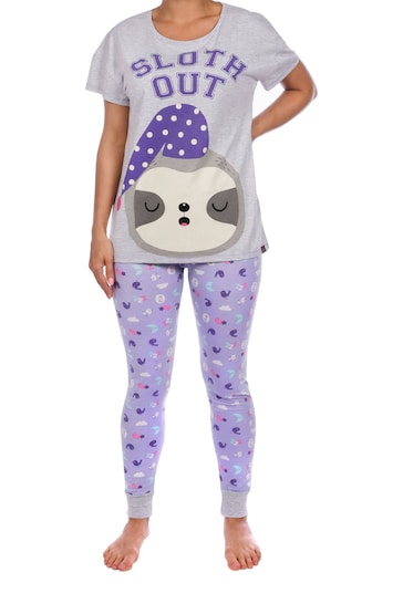 Harry Bear Purple Sloth Short Sleeve Pyjamas