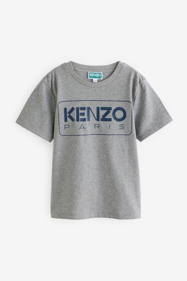 KENZO KIDS Grey Paris Logo Short Sleeved T-Shirt