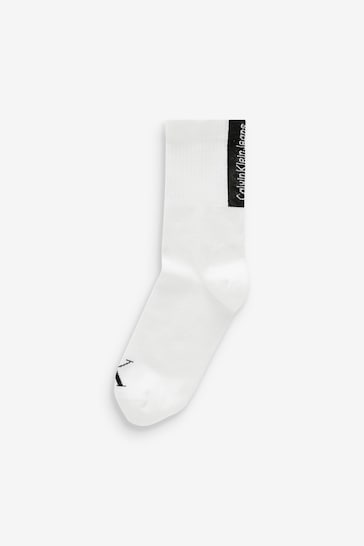 Calvin Klein White Mens Socks 2 Pack
