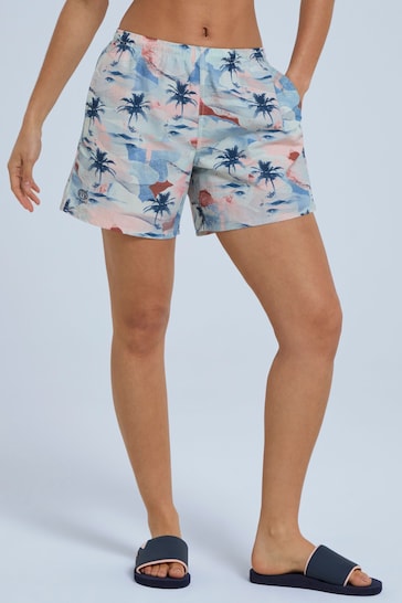 Animal Pale Blue Reeva Printed Board Swim Shorts