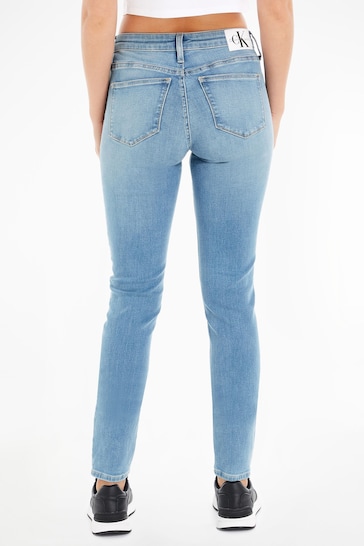 Calvin Klein Blue Mid Rise Skinny Jeans