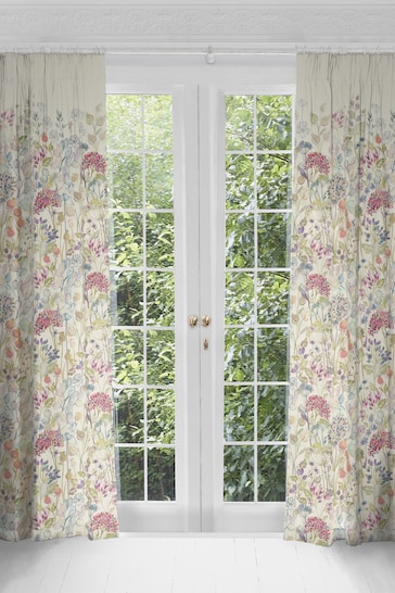 Voyage Maison Linen Hedgerow Floral Pencil Pleat Curtains