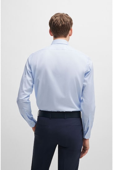 BOSS Blue Regular-Fit Easy-Iron Shirt In Stretch Cotton