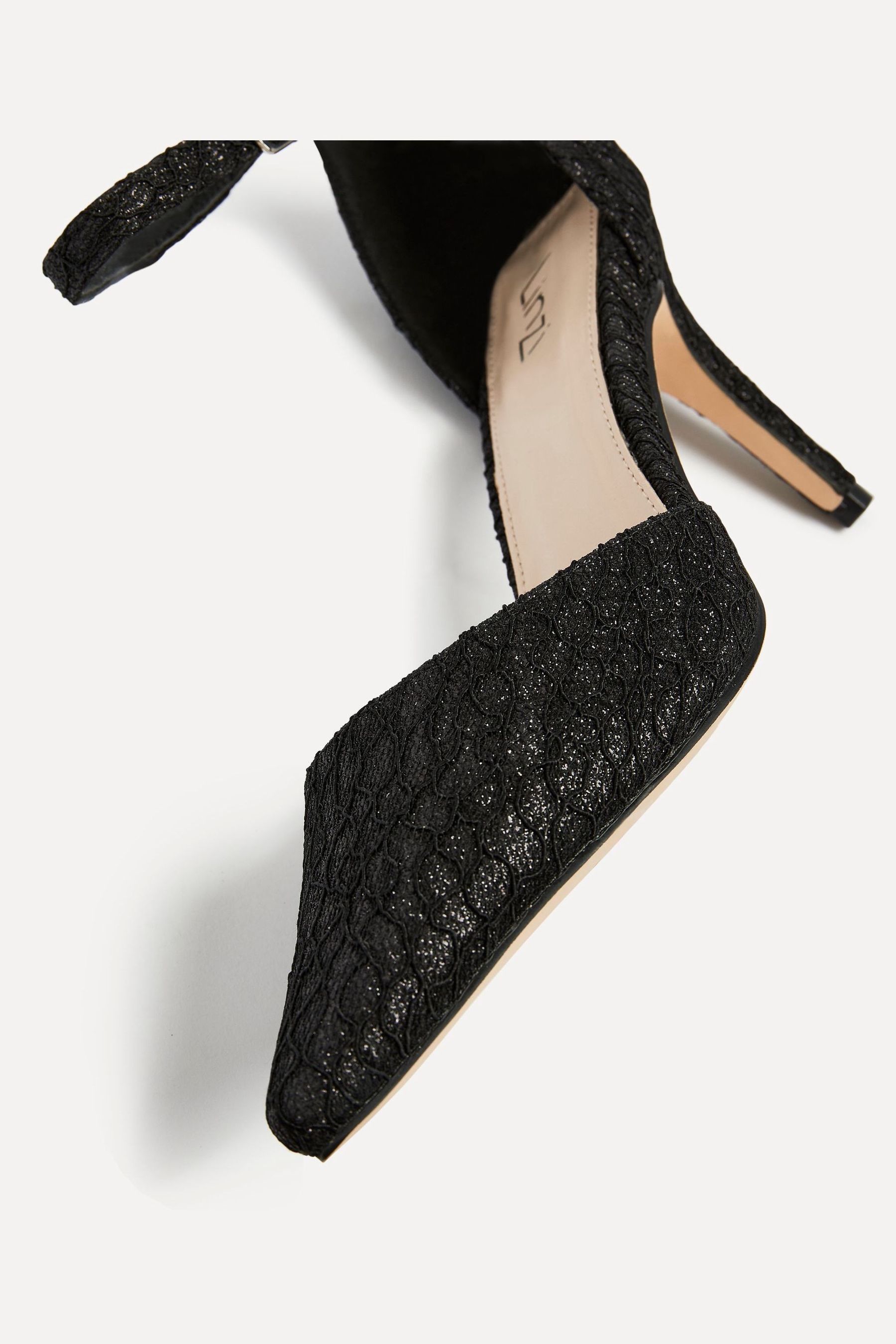 Black glitter court heels new arrivals
