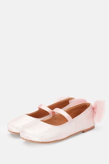 Angel & Rocket Pink Mary Jane Glitter Shoes