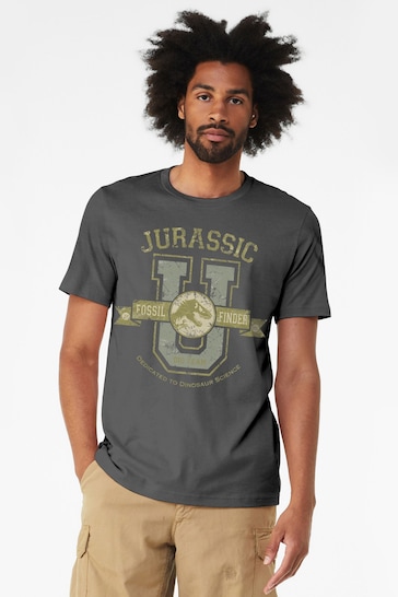 All + Every Grey Mens Jurassic Park Fossil Finder Dig Team T-Shirt