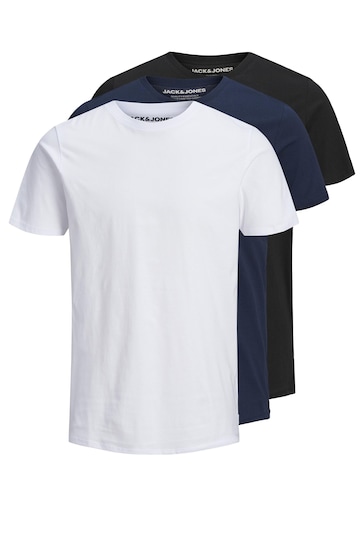 JACK & JONES Black Crew Neck T-Shirt 3 Pack