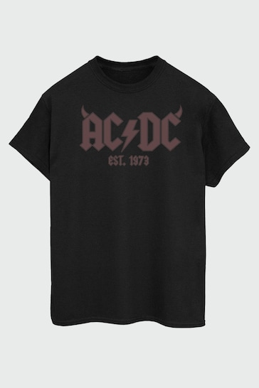 Brands In Black Men AC/DC Horn Logo T-Shirt