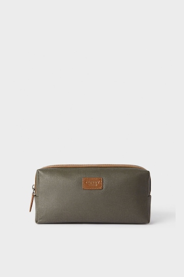 OSPREY LONDON The Small Grantham Waxed Canvas And Leather Washbag