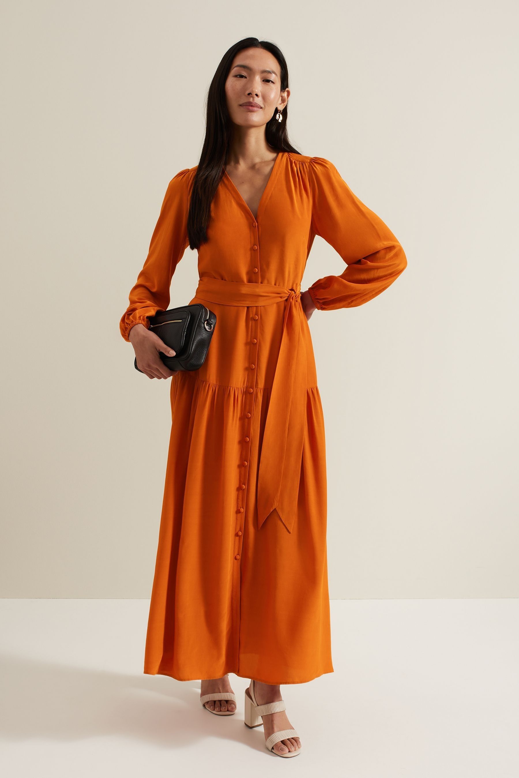 Buy Phase Eight Brown Tori Button Through Maxi Dress from the Next UK online shop