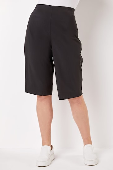 Roman Black Knee Length Stretch Shorts