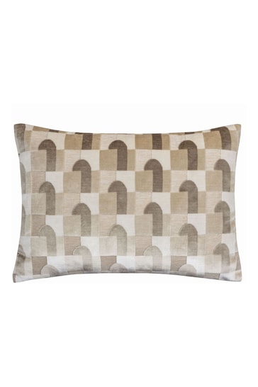 Riva Paoletti Natural Keela Cut Velvet Cushion