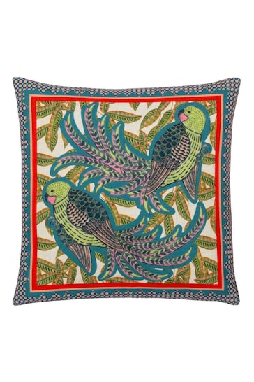 Wylder Tropics Multicolour Karasi Parrots Tropical Cushion