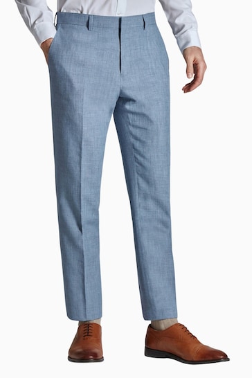 Ted Baker Tailoring Blue Hydra Linen Trousers