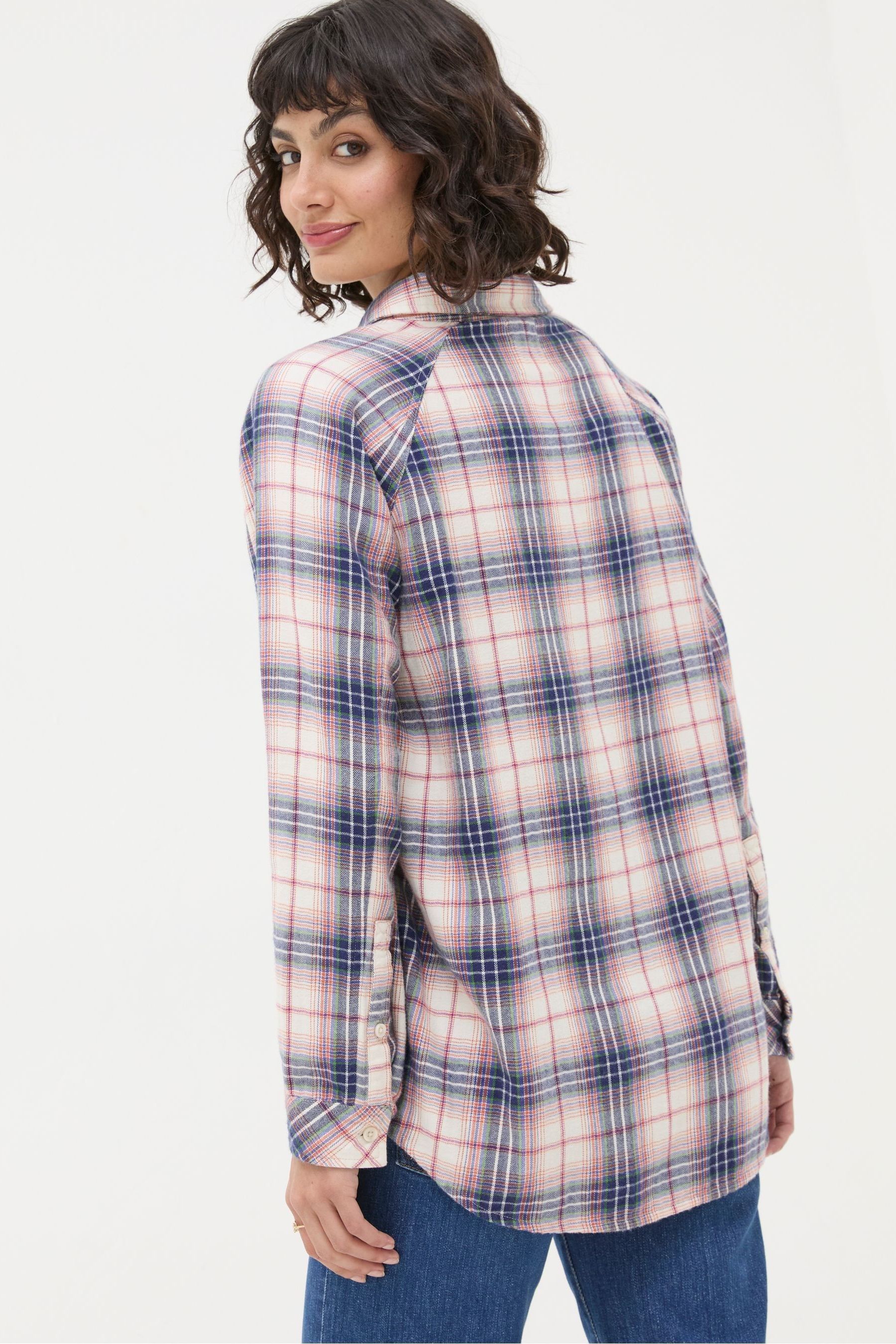 FatFace Bessie Cream Check Shirt