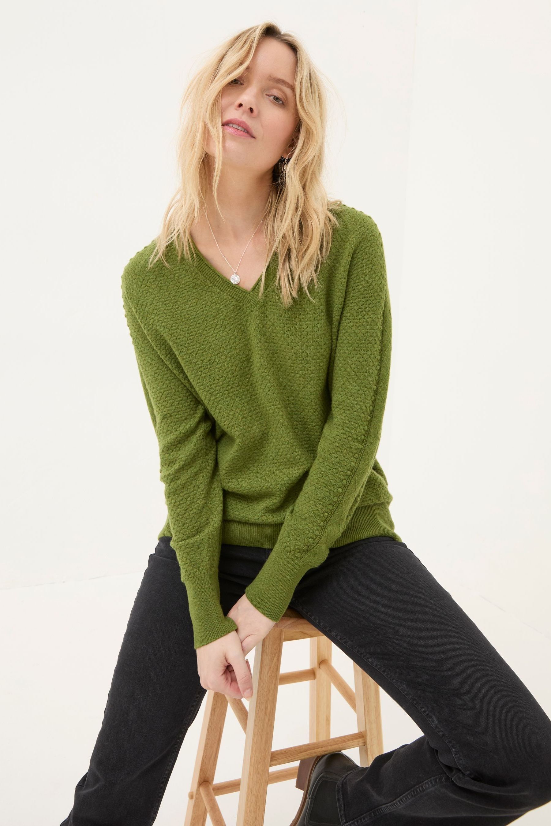 Fat face green jumper store