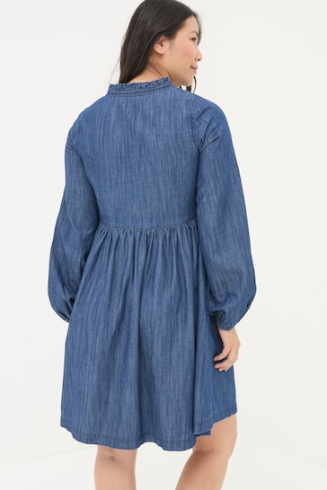 FatFace Corrie Blue Denim Dress