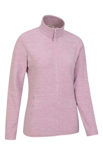 Mountain Warehouse Pink Womens Snowdon Melange Full-Zip Fleece